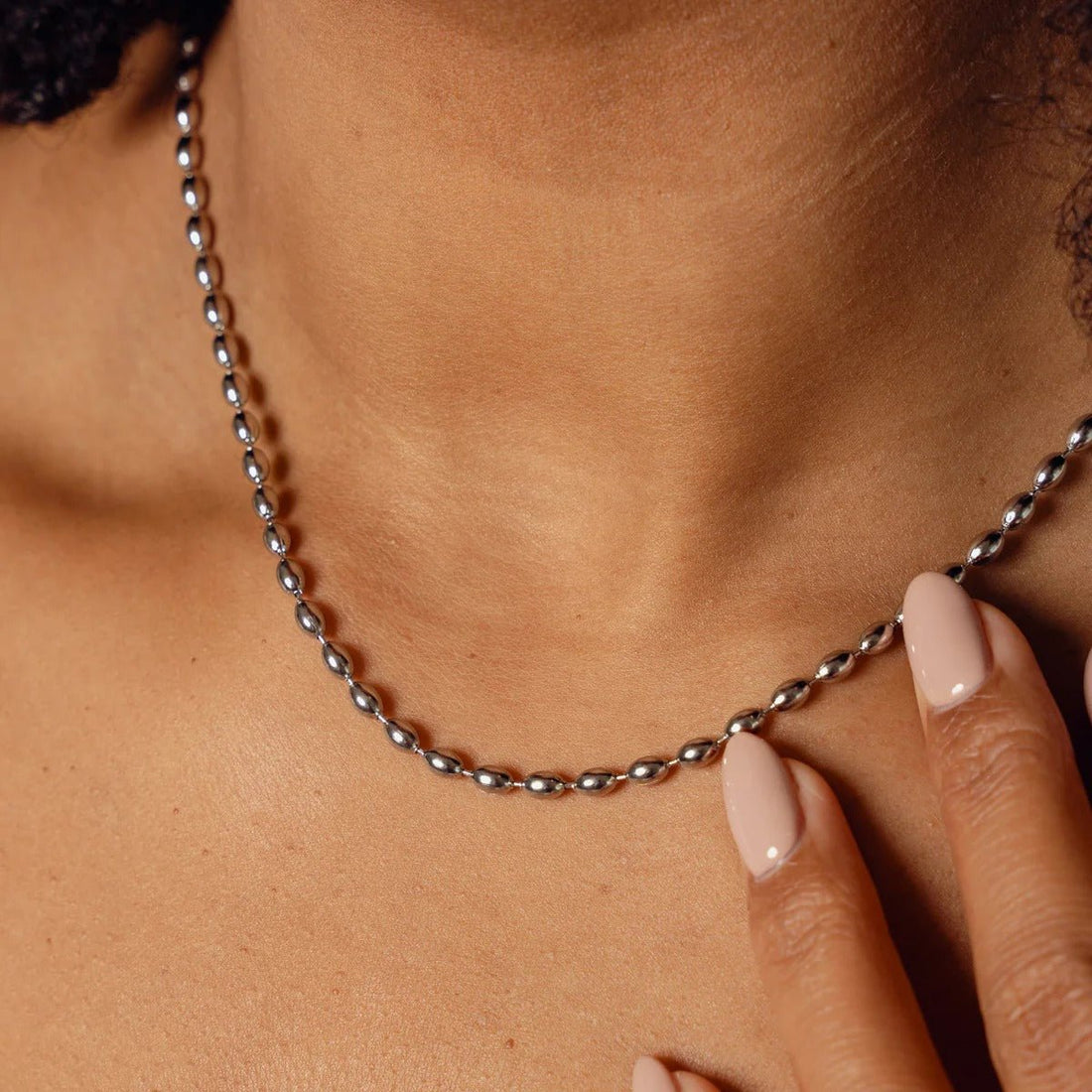 Colar Corrente Esferas - Prata - Murano Joias