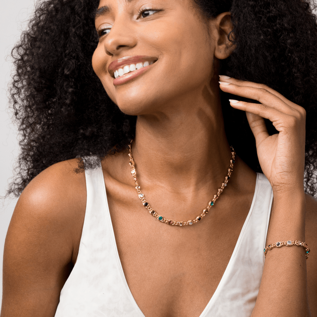 Conjunto Chloé Banhado em Ouro 18k - Murano Joias