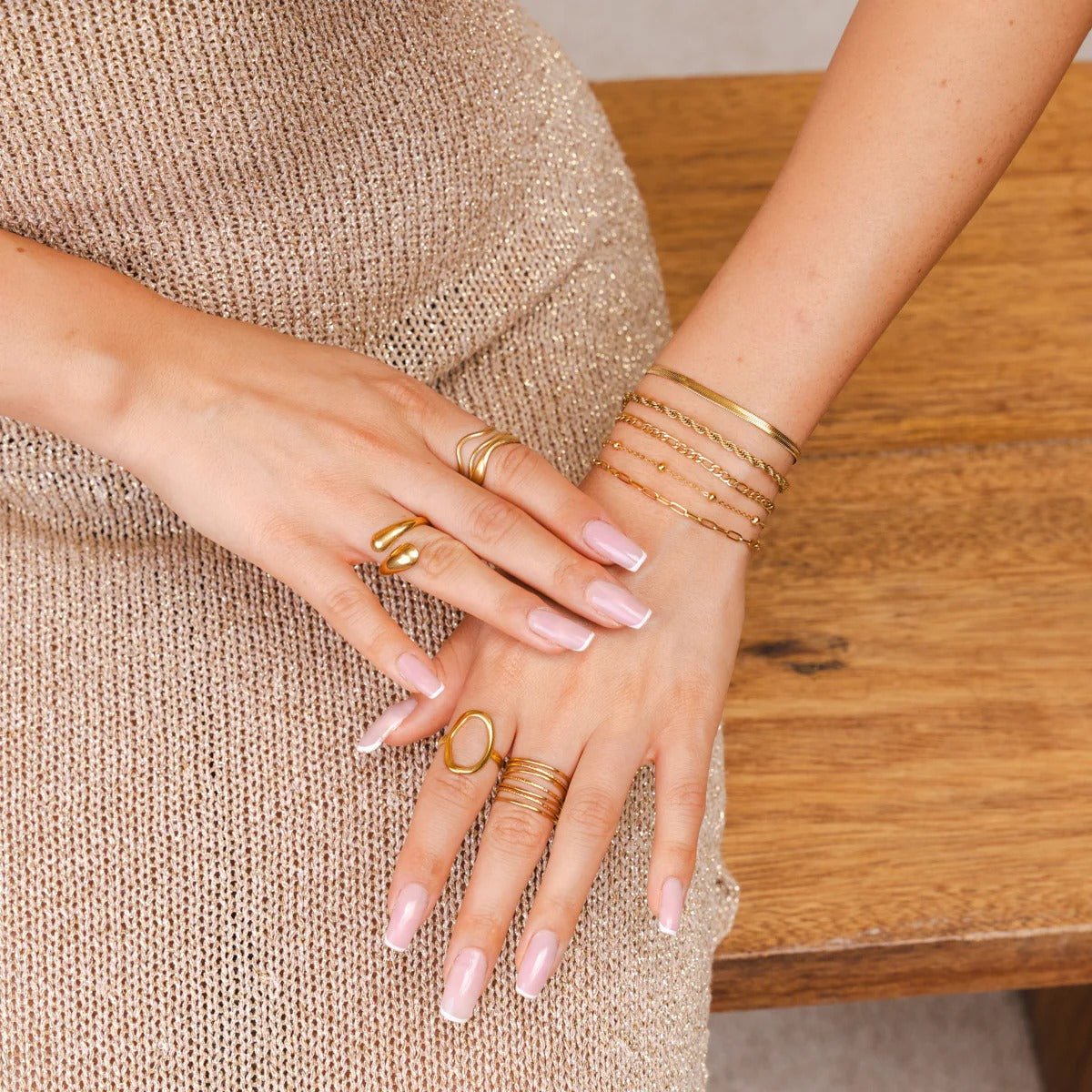 Kit Pulseiras Glamour Zircônias Banhado em Ouro 18K - Murano Joias