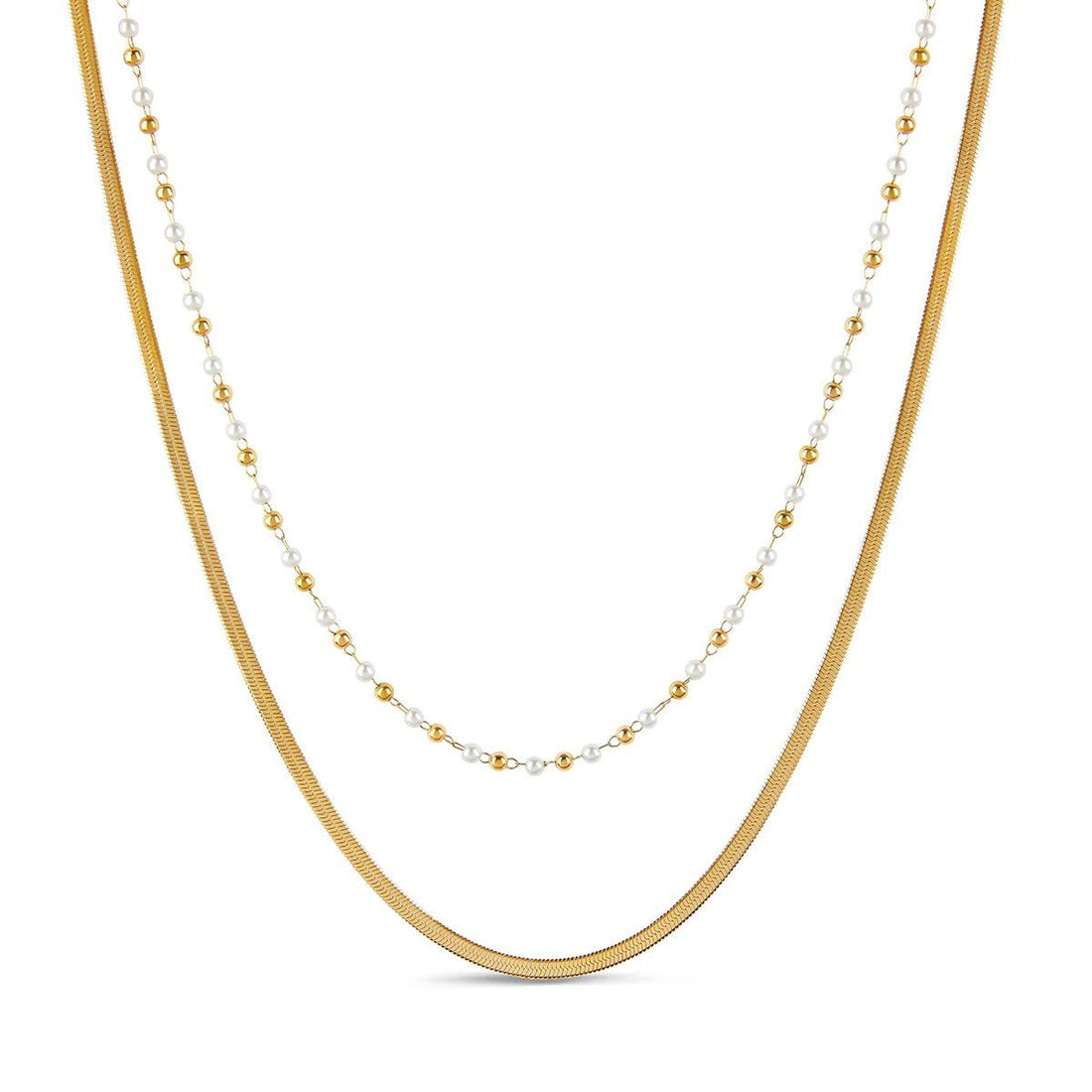 Mix de Colares Pérola Banhado em Ouro 18K - Murano Joias