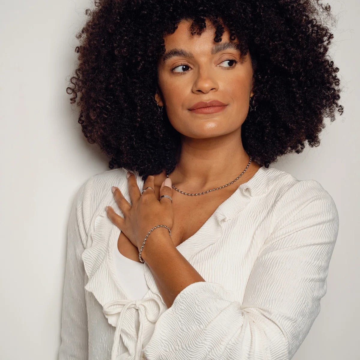 Pulseira Corrente Esferas - Prata - Murano Joias