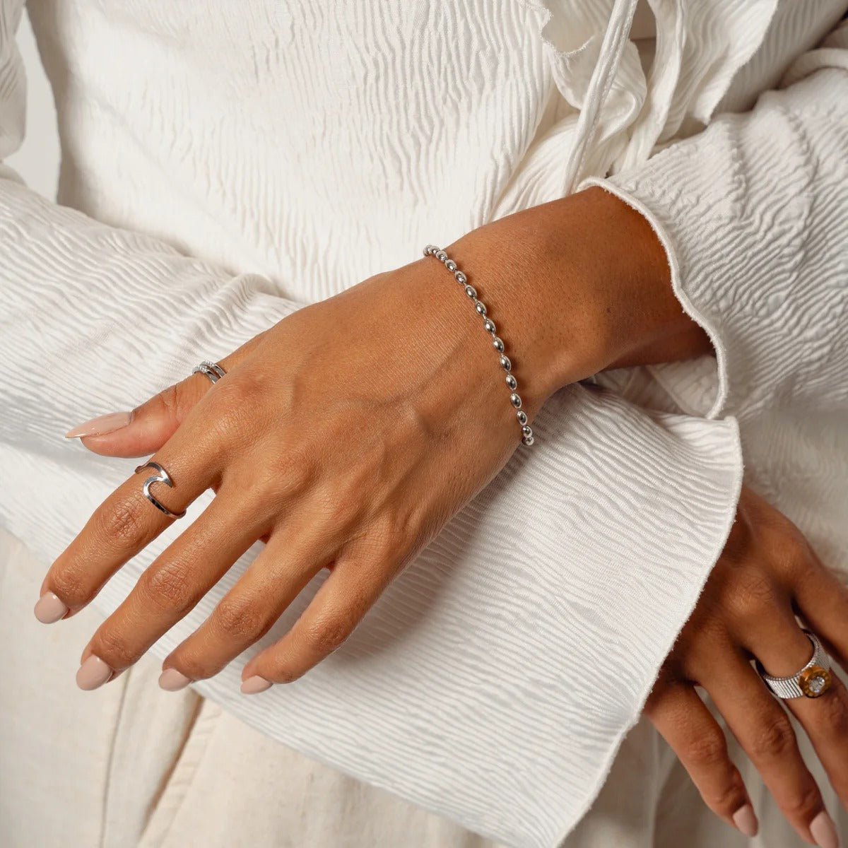 Pulseira Corrente Esferas - Prata - Murano Joias