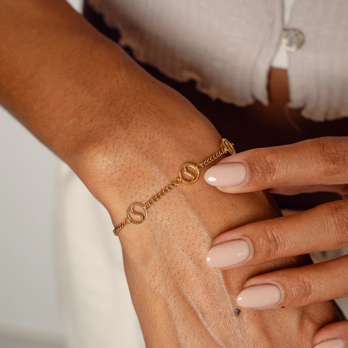 Pulseira Pingente Sierra Banhada em Ouro 18K - Murano Joias