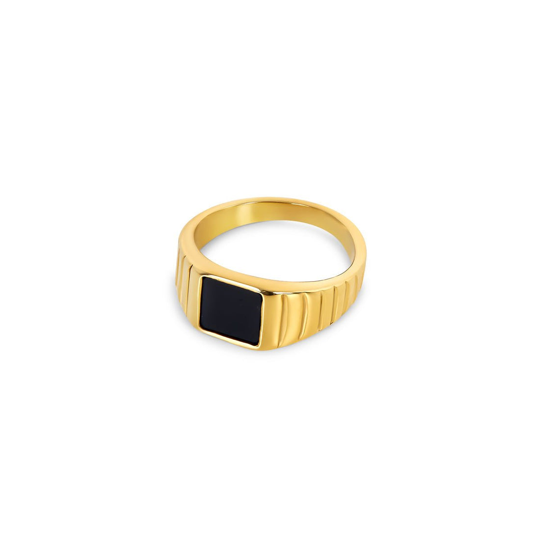 Anel Noir Banhado em Ouro 18k - Murano Joias