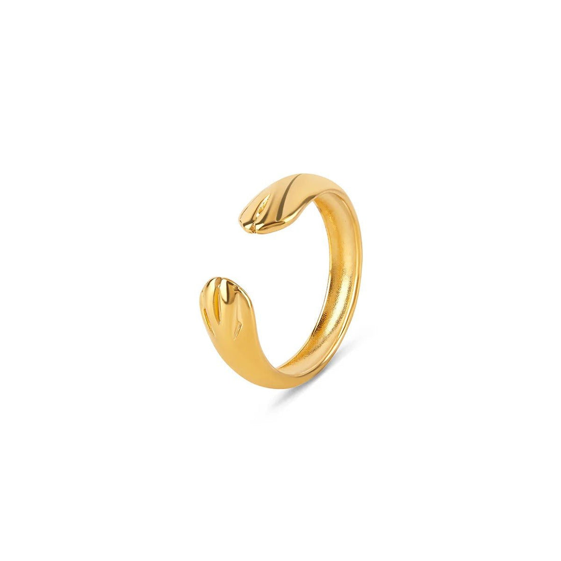 Anel Abraço Ajustável Banhado em Ouro 18K - Murano Joias