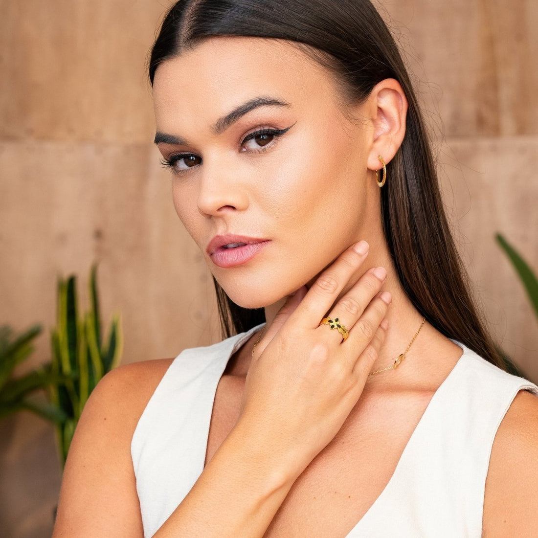 Anel Ajustável Blossom Banhado em Ouro 18K - Murano Joias