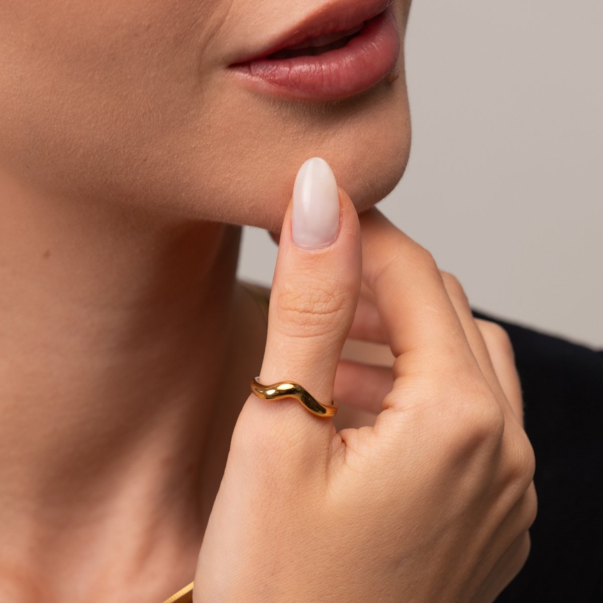 Anel Aspen Banhado em Ouro 18k - Murano Joias