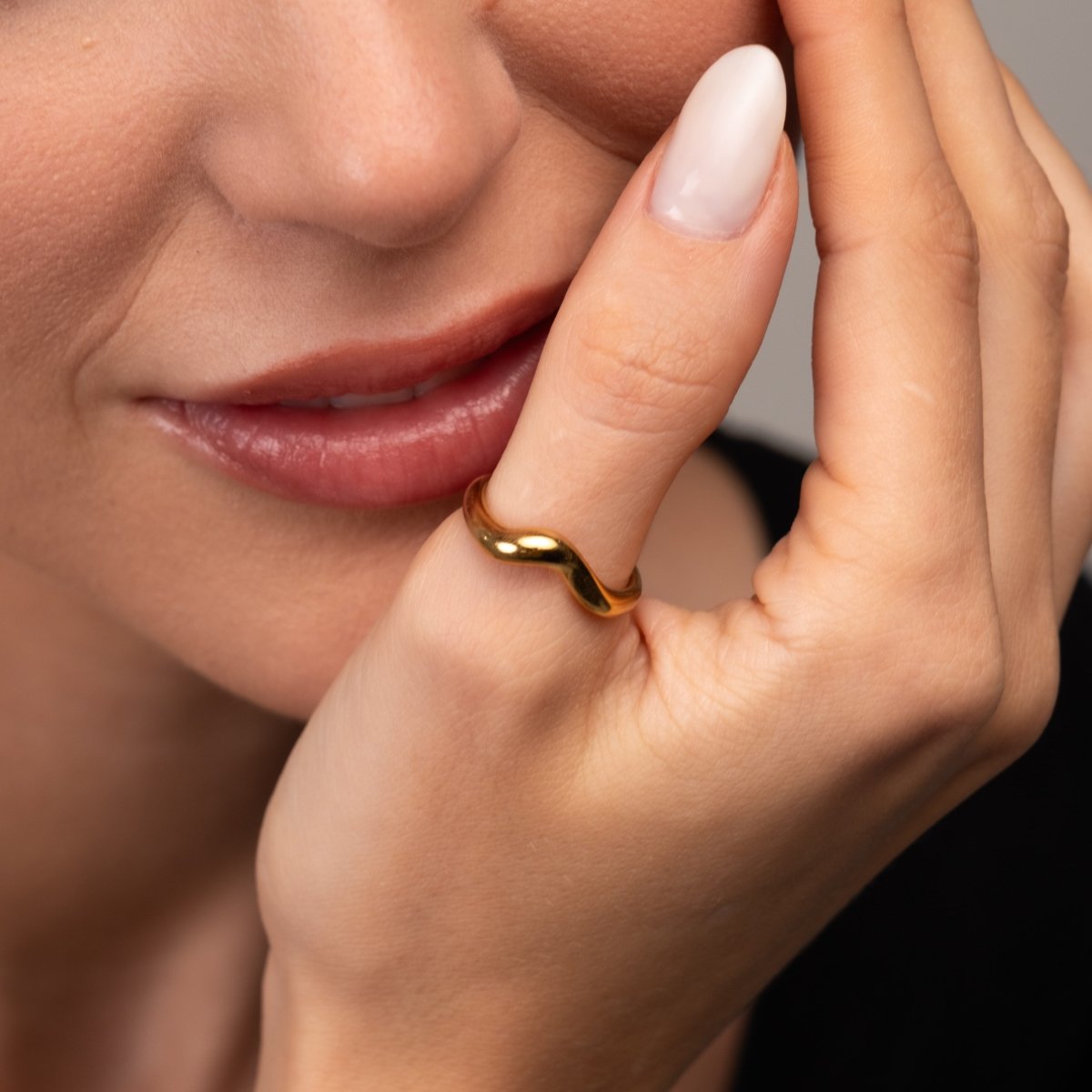 Anel Aspen Banhado em Ouro 18k - Murano Joias