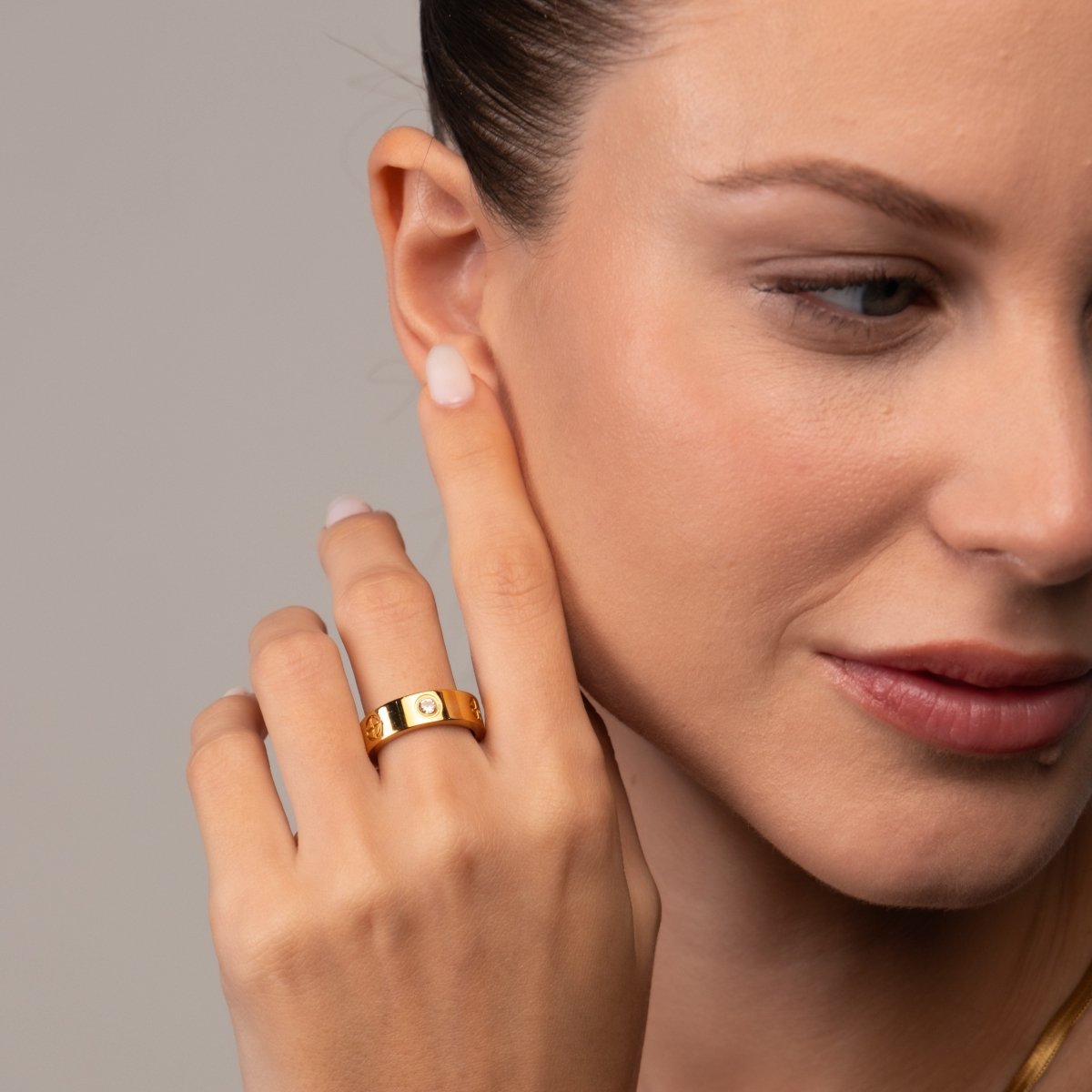 Anel Classic Inspiração Banhado em Ouro 18k - Murano Joias