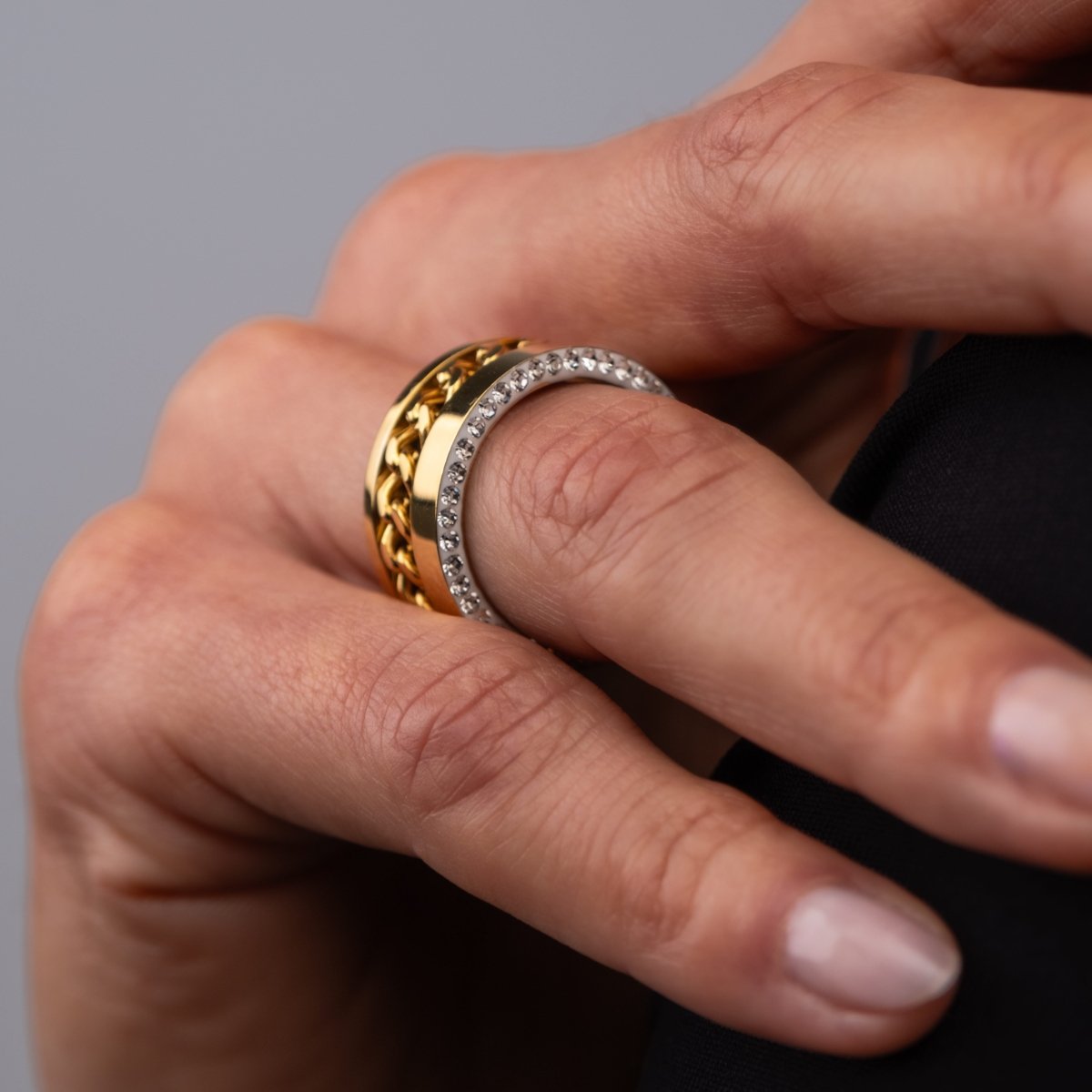 Anel Elos Zircônia Banhado em Ouro 18K - Murano Joias