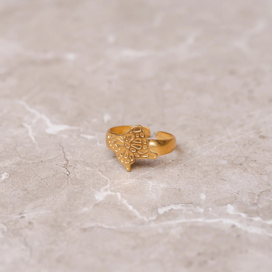 Anel Flora Ajustável Banhado em Ouro 18K - Murano Joias