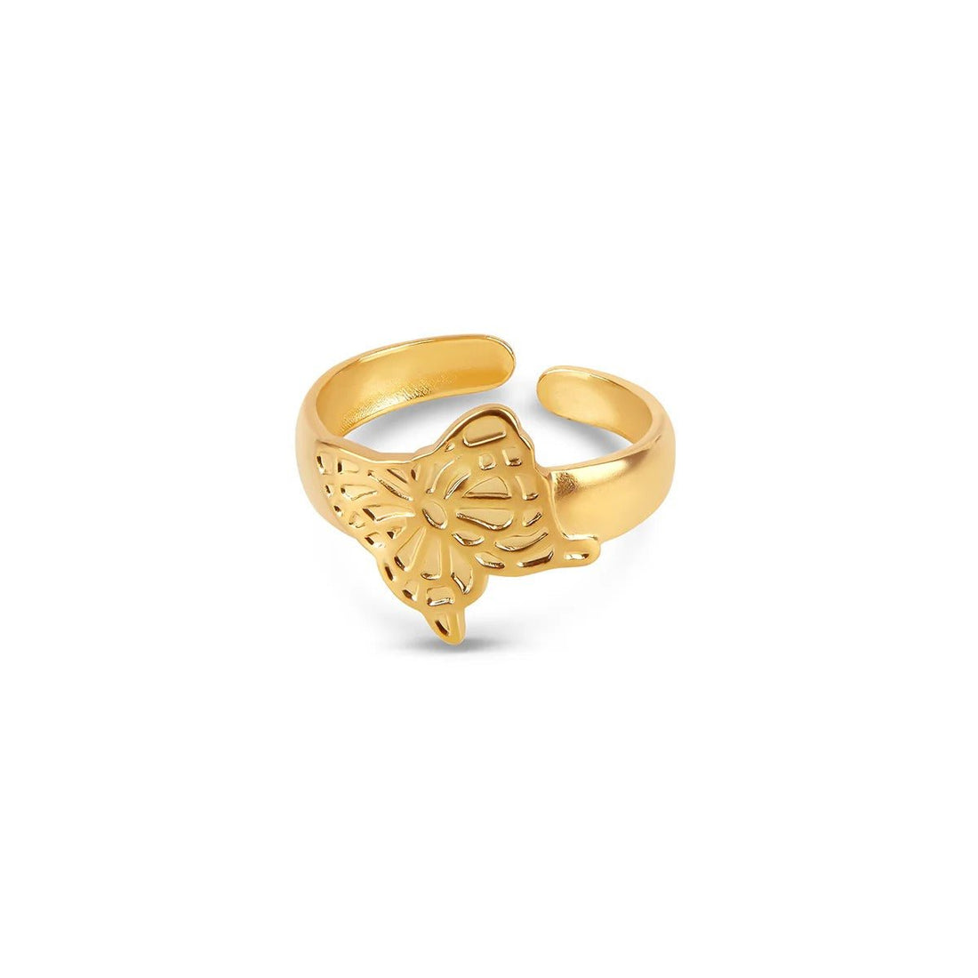 Anel Flora Ajustável Banhado em Ouro 18K - Murano Joias