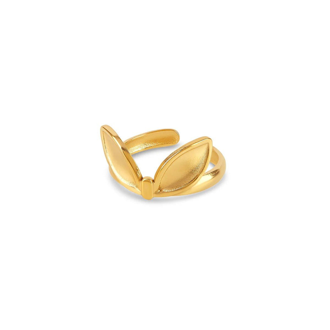 Anel Folhas Ajustável Banhado em Ouro 18K - Murano Joias