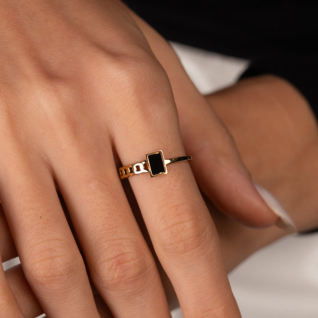 Anel Fusion Banhado em Ouro 18k - Murano Joias
