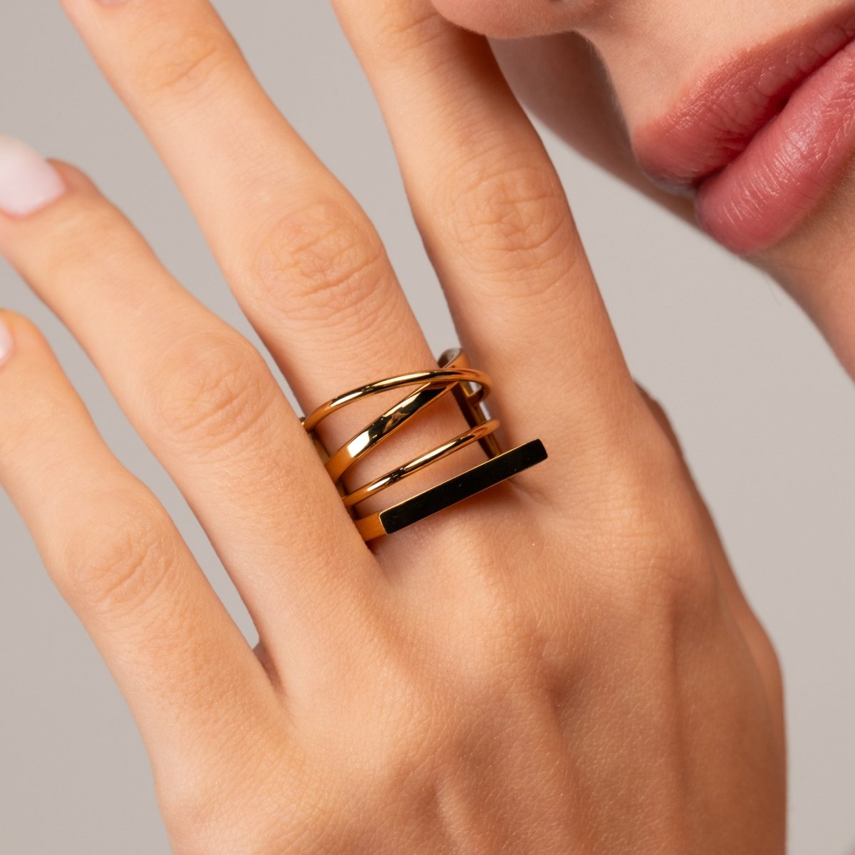 Anel Haute Banhado em Ouro 18K - Murano Joias