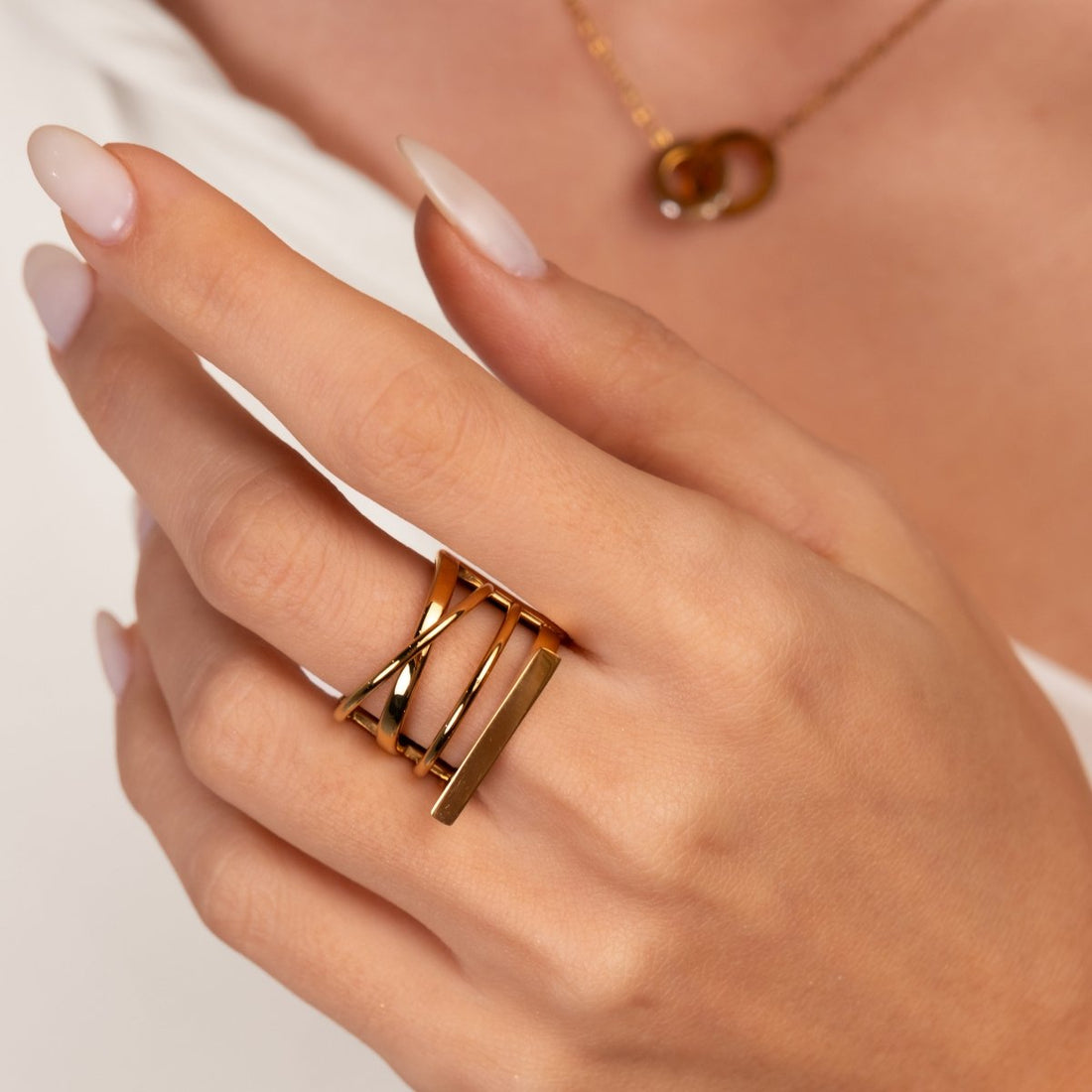 Anel Haute Banhado em Ouro 18K - Murano Joias