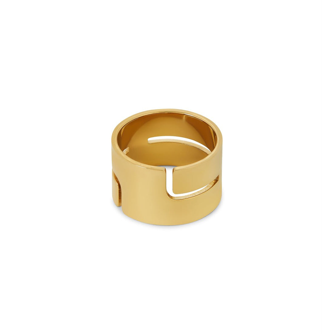 Anel Hi - lo Chunky Banhado em Ouro 18K - Murano Joias