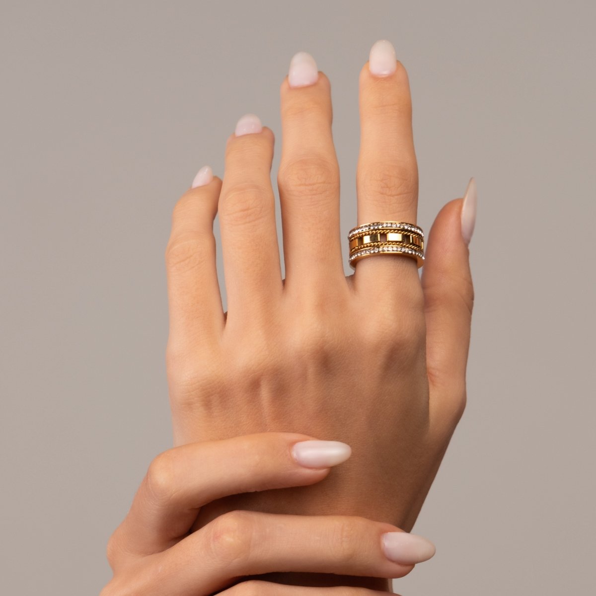 Anel Impulse Banhado em Ouro 18K - Murano Joias