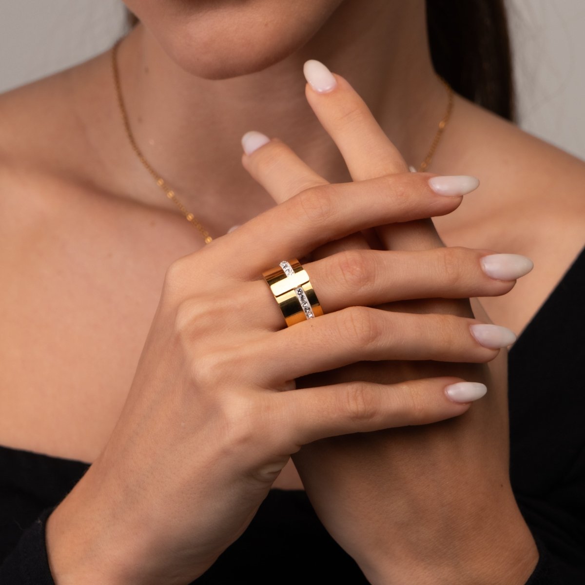 Anel Liguria Banhado em Ouro 18K - Murano Joias