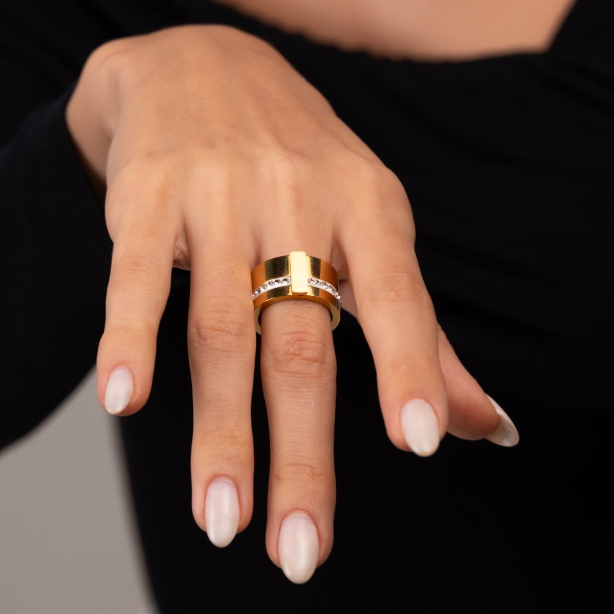 Anel Liguria Banhado em Ouro 18K - Murano Joias