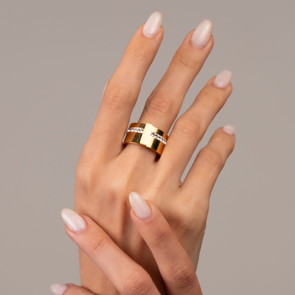 Anel Liguria Banhado em Ouro 18K - Murano Joias