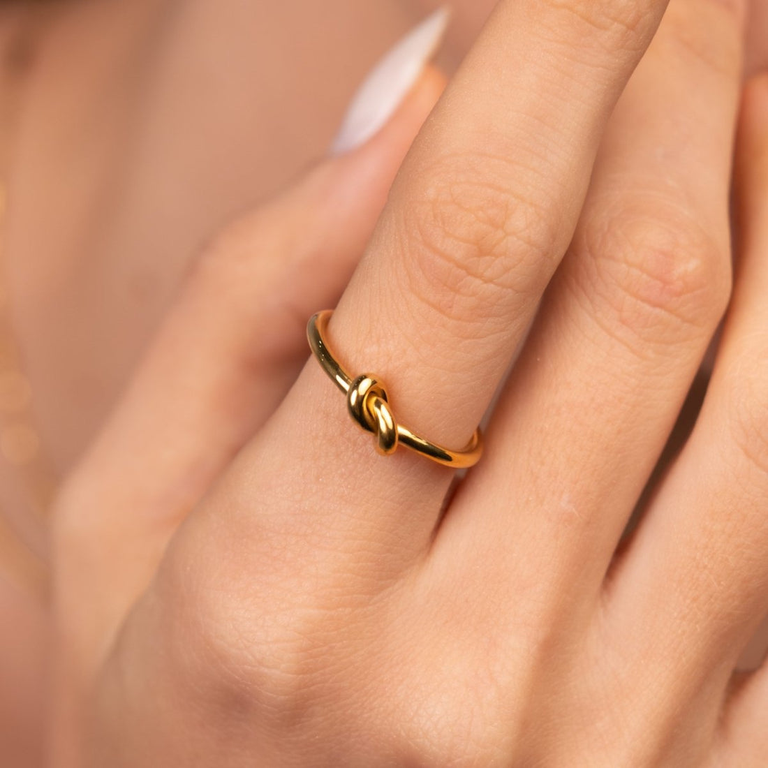 Anel Nó Banhado em Ouro 18k - Murano Joias