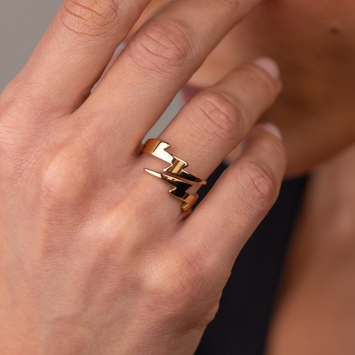 Anel Raio Banhado em Ouro 18K - Murano Joias