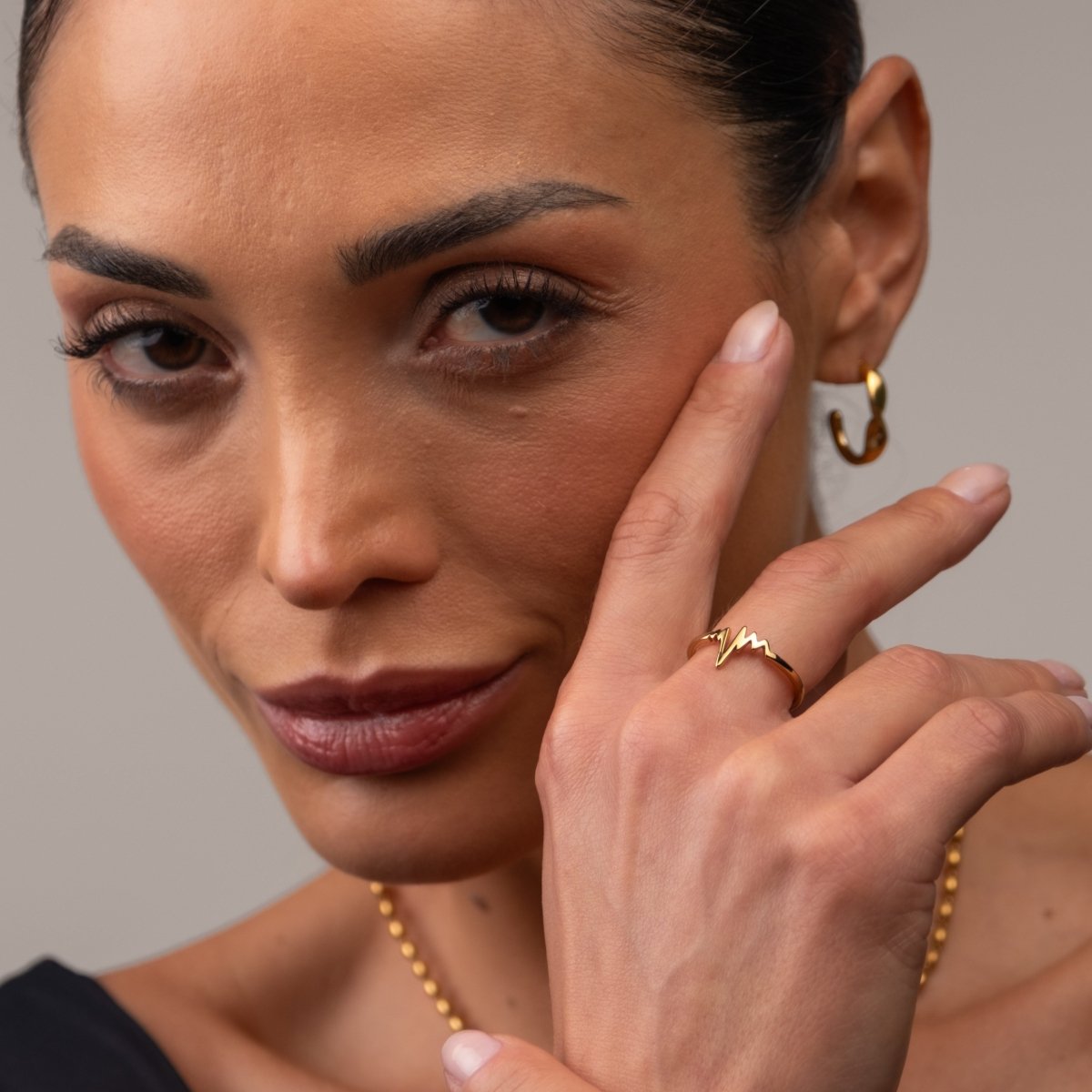 Anel Ritmo do Amor Banhado em Ouro 18K - Murano Joias