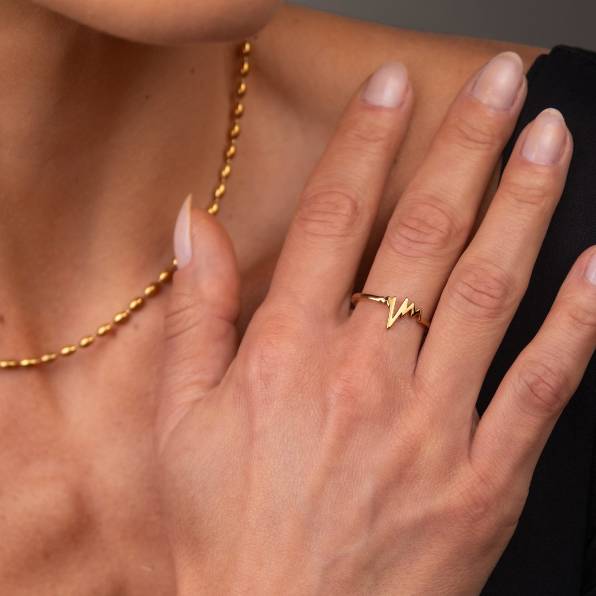 Anel Ritmo do Amor Banhado em Ouro 18K - Murano Joias