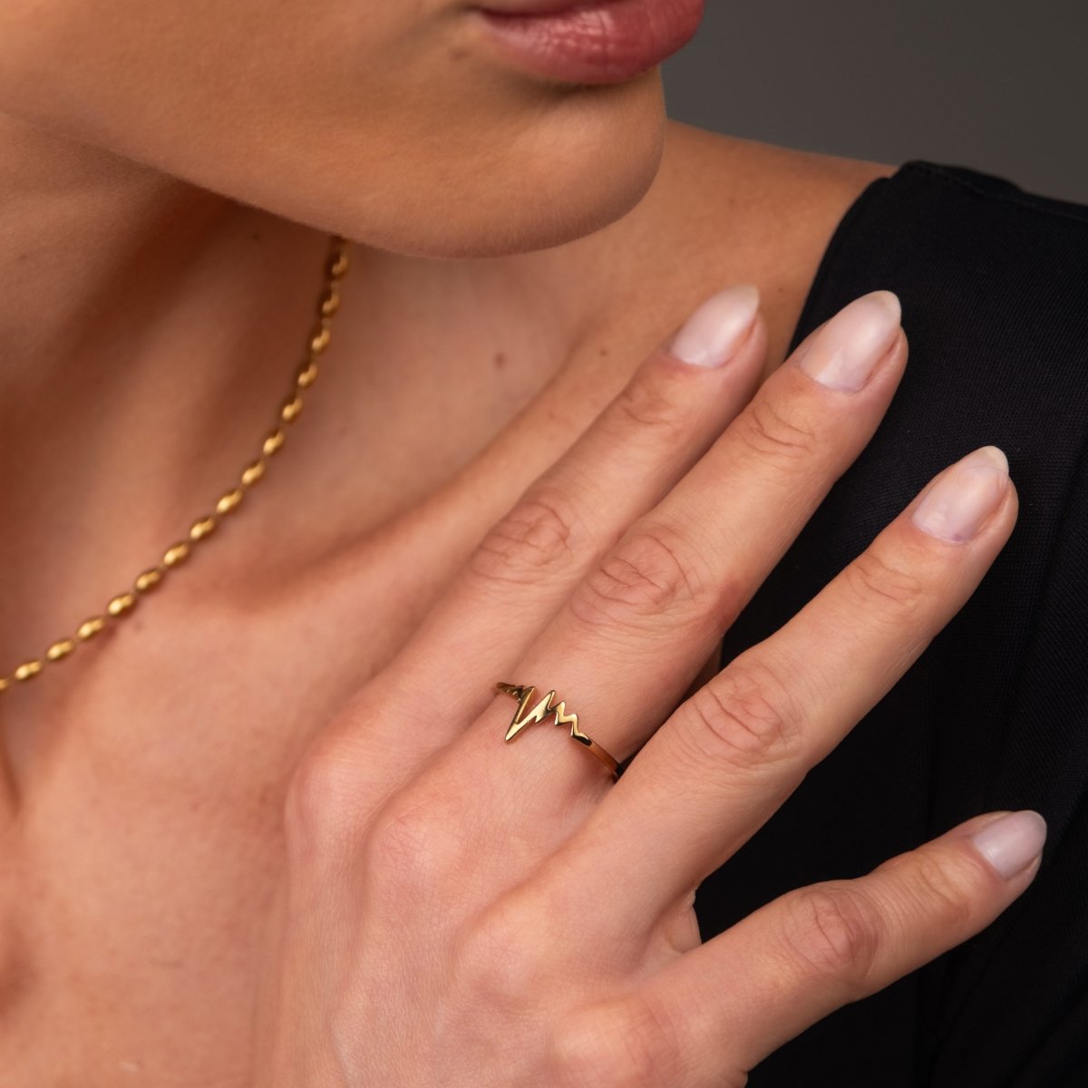 Anel Ritmo do Amor Banhado em Ouro 18K - Murano Joias
