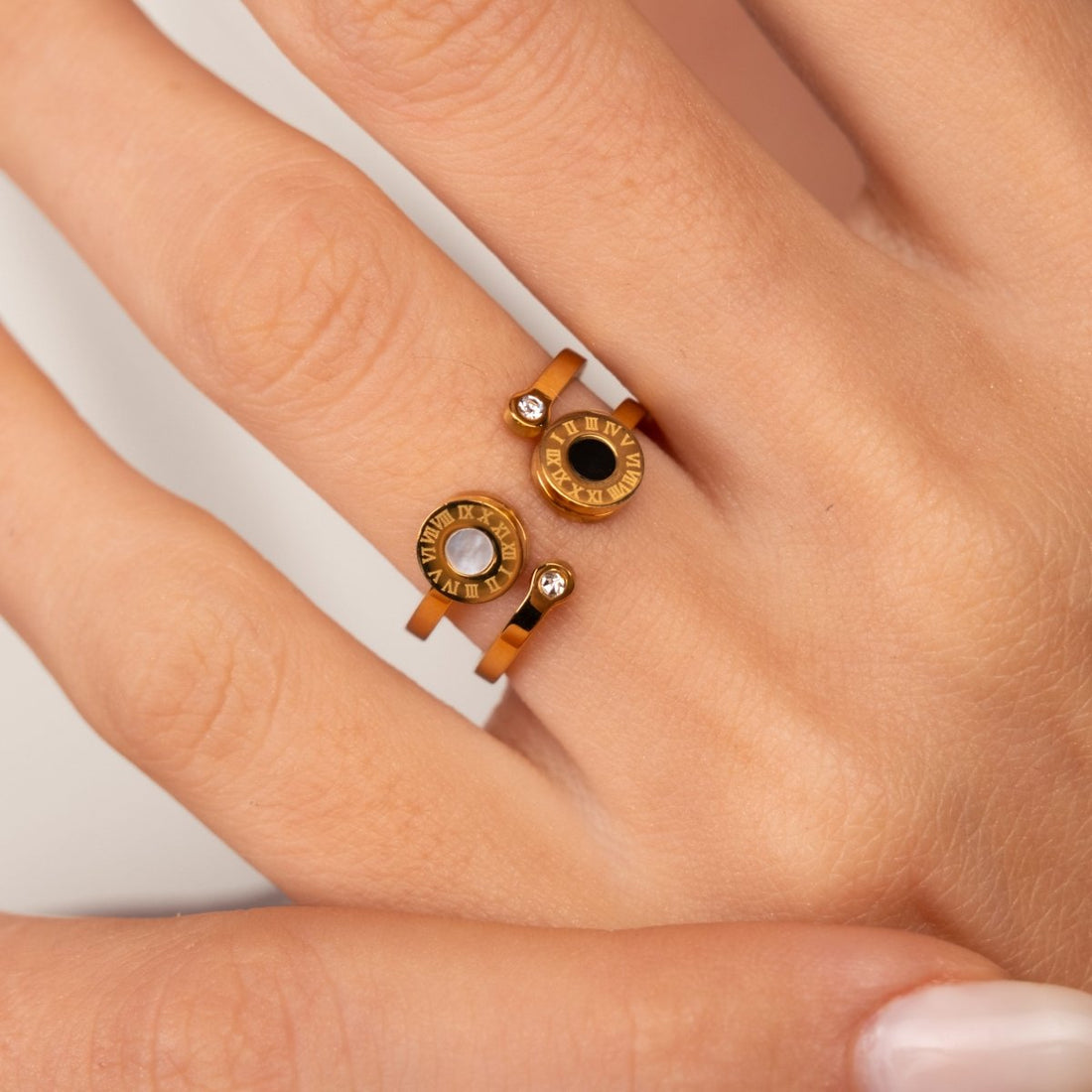 Anel Romanos Venice Banhado em Ouro 18K - Murano Joias