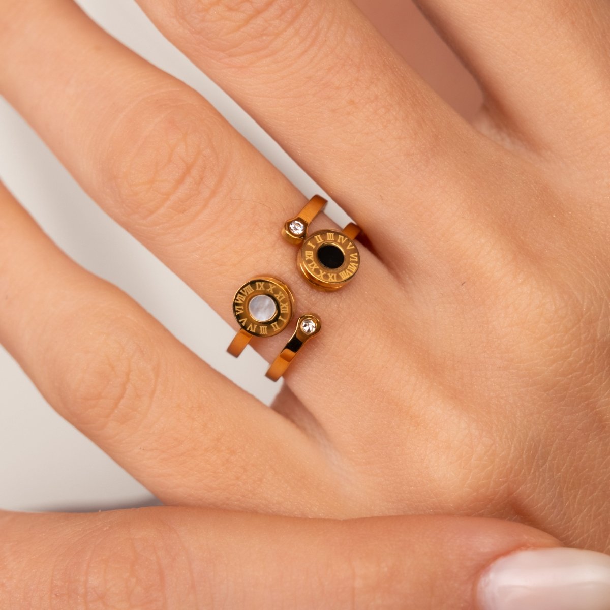 Anel Romanos Venice Banhado em Ouro 18K - Murano Joias