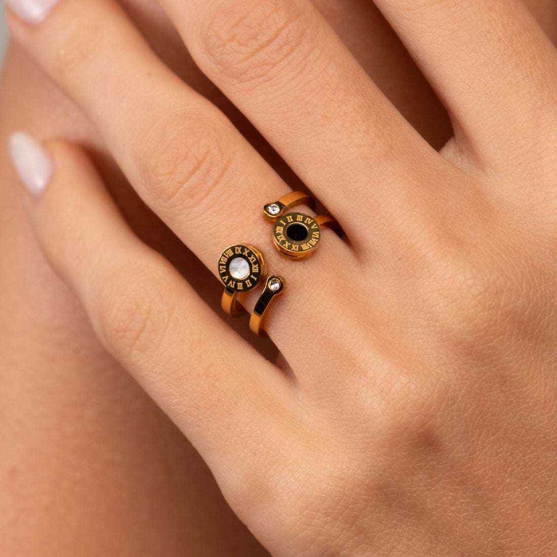 Anel Romanos Venice Banhado em Ouro 18K - Murano Joias