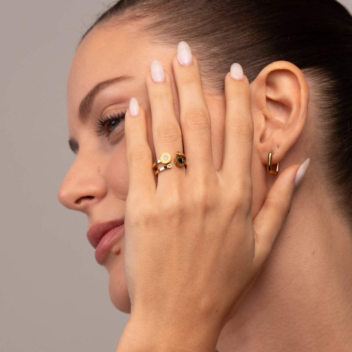 Anel Romanos Venice Banhado em Ouro 18K - Murano Joias