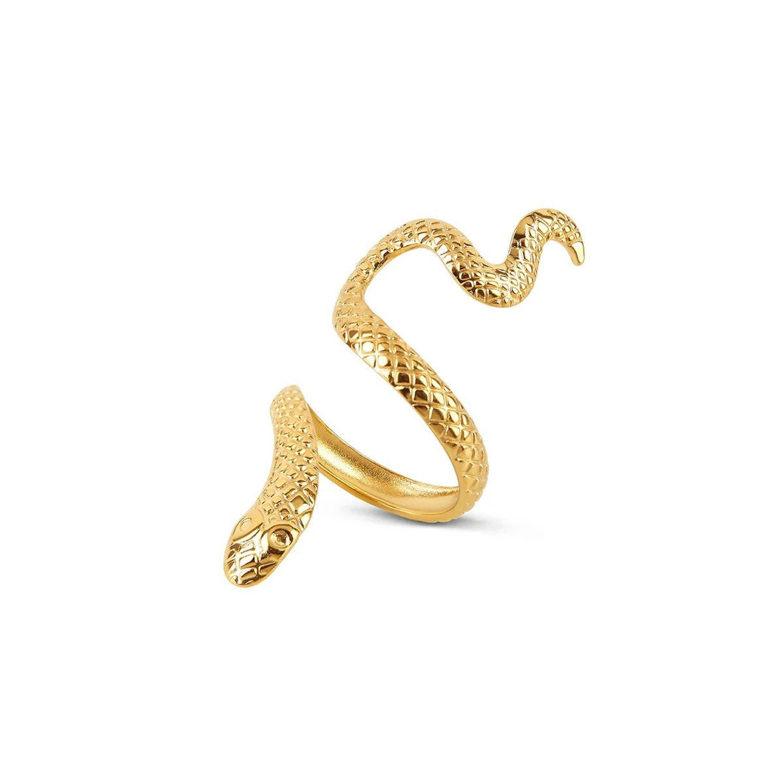 Anel Serpente Ajustável Banhado em Ouro 18K - Murano Joias