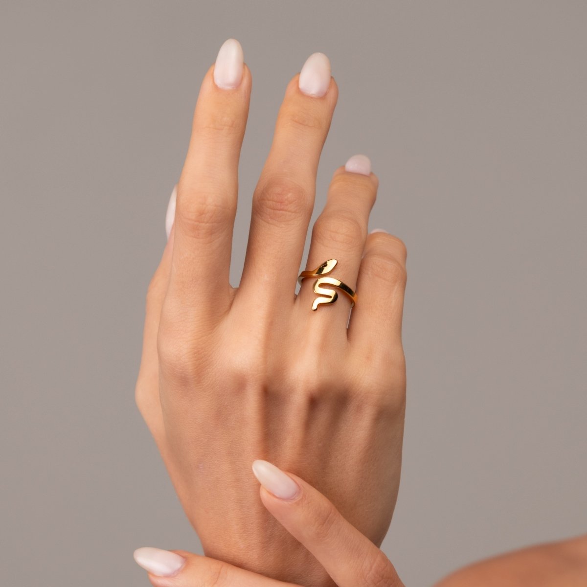 Anel Serpente Banhado em Ouro 18K - Murano Joias