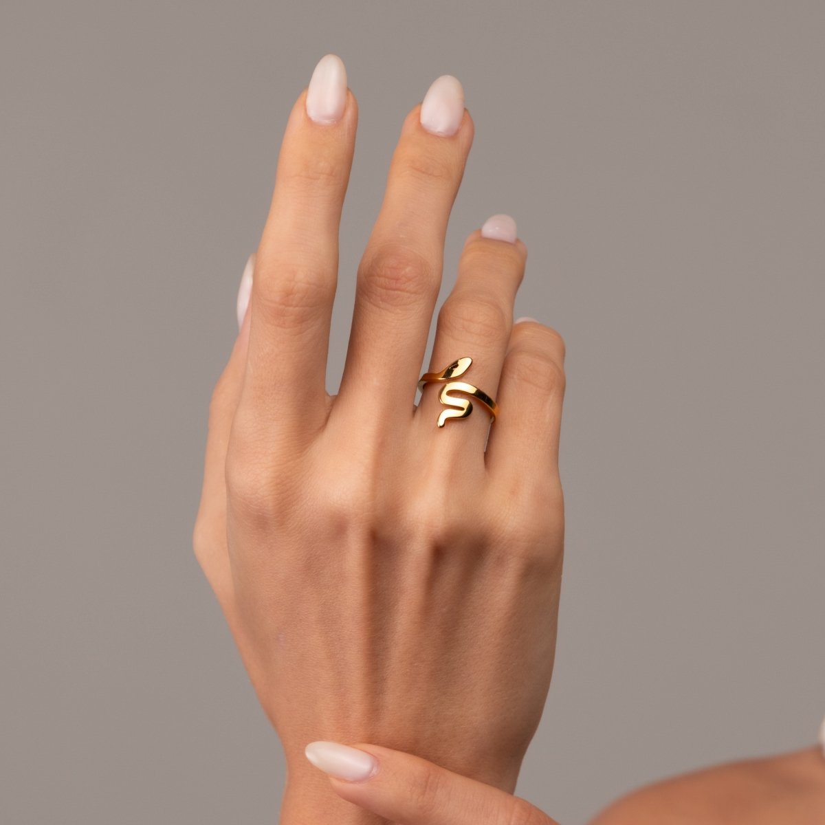 Anel Serpente Banhado em Ouro 18K - Murano Joias