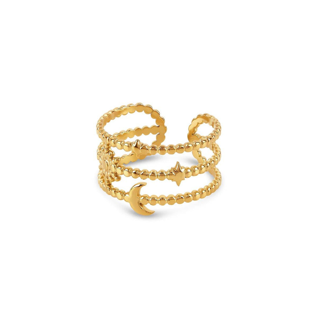 Anel Sky Ajustável Banhado em Ouro 18K - Murano Joias