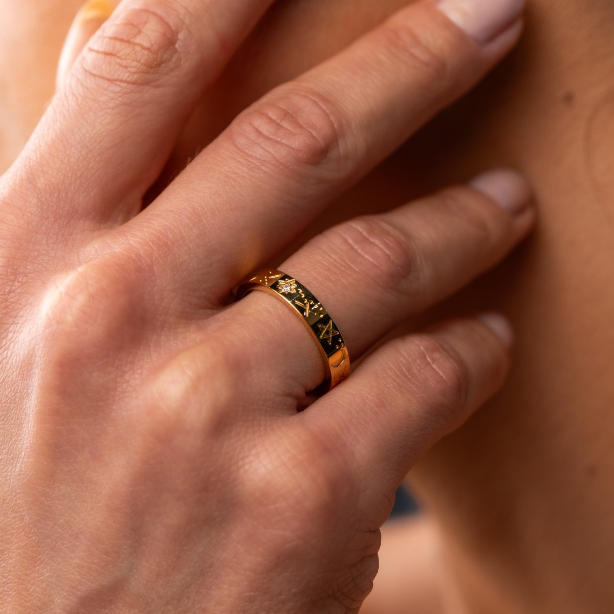 Anel Sky Banhado em Ouro 18k - Murano Joias