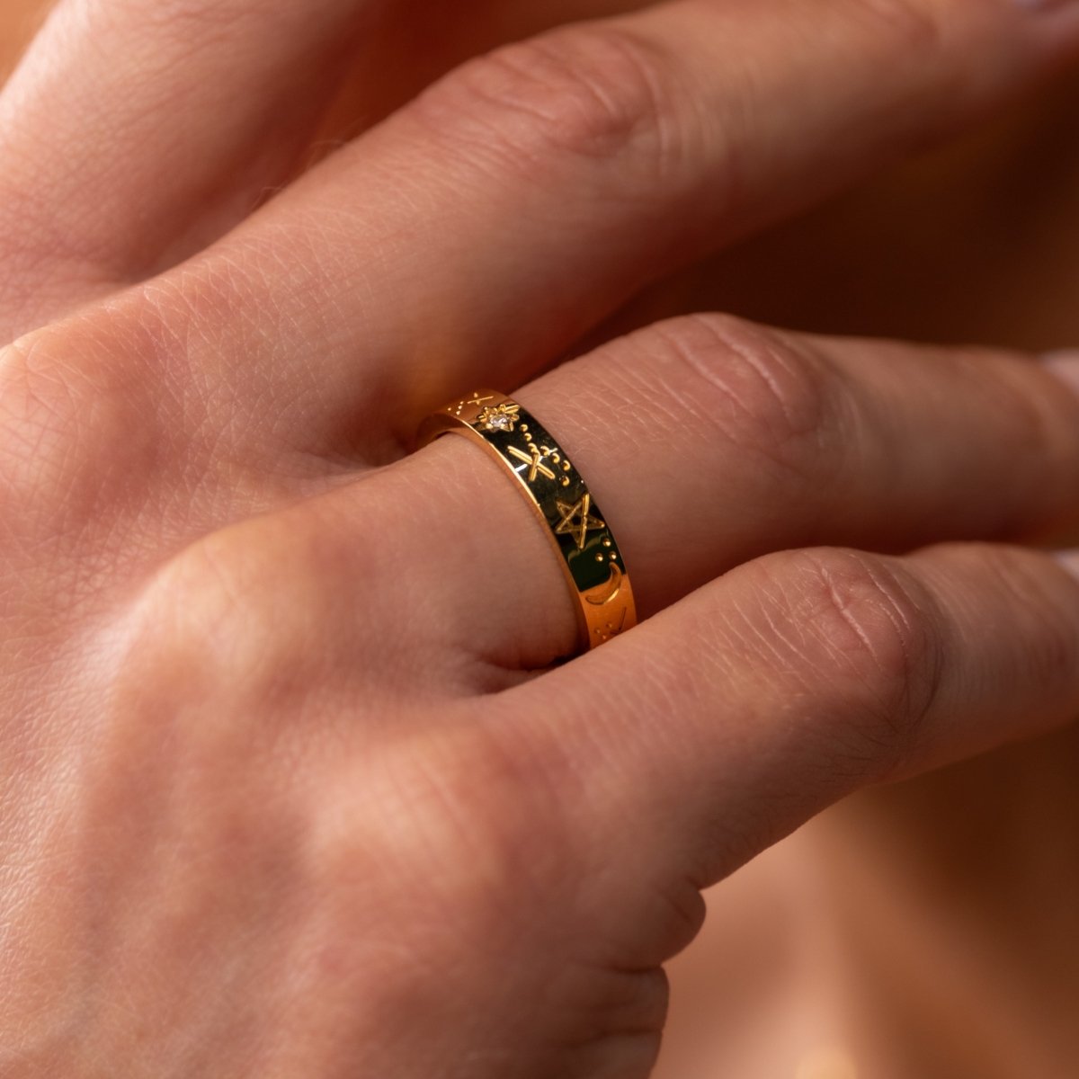 Anel Sky Banhado em Ouro 18k - Murano Joias