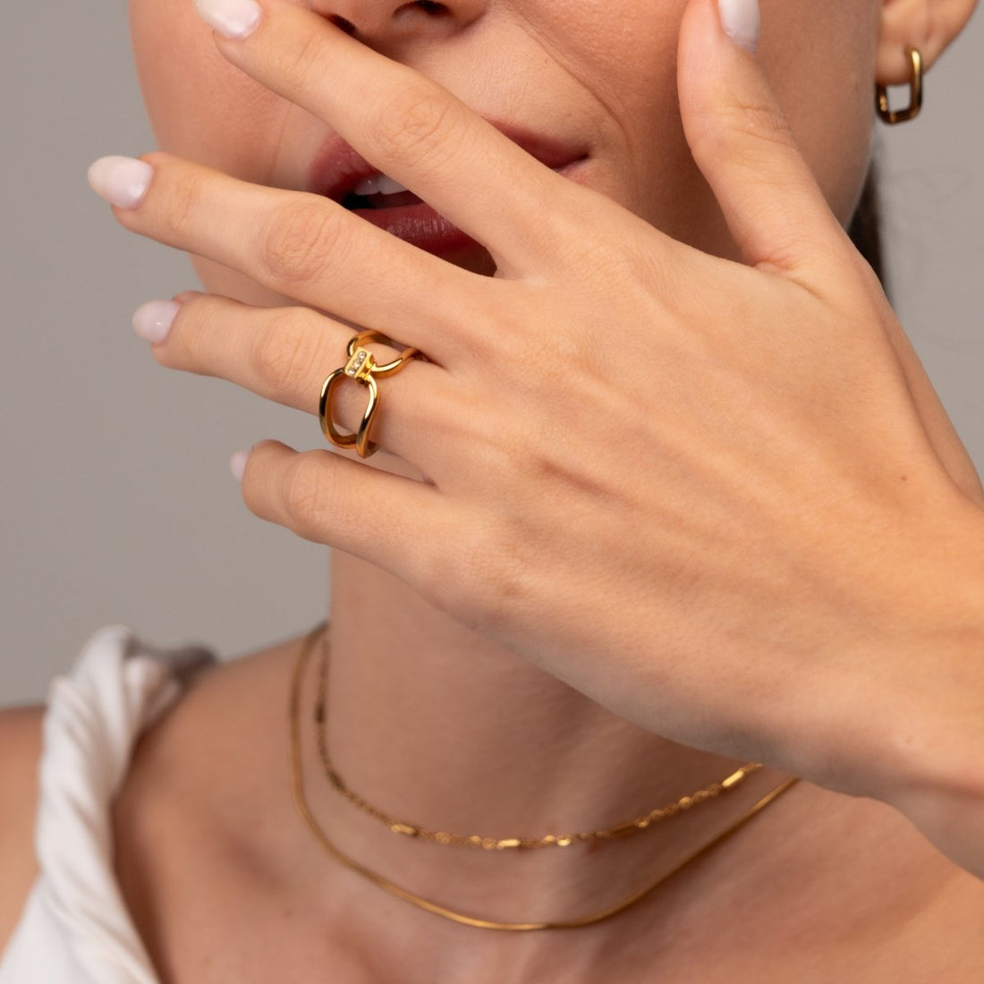 Anel Ternura Banhado em Ouro 18k - Murano Joias