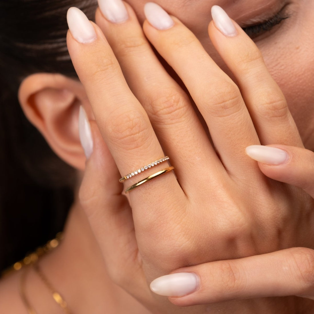 Anel Vienne Duplo Banhado em Ouro 18k - Murano Joias