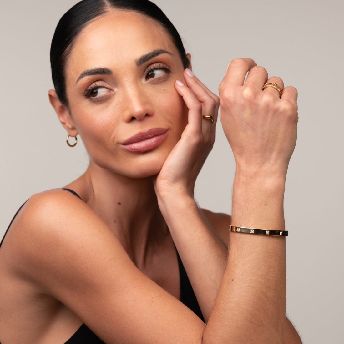 Bracelete Amélie Banhado em Ouro 18k - Murano Joias