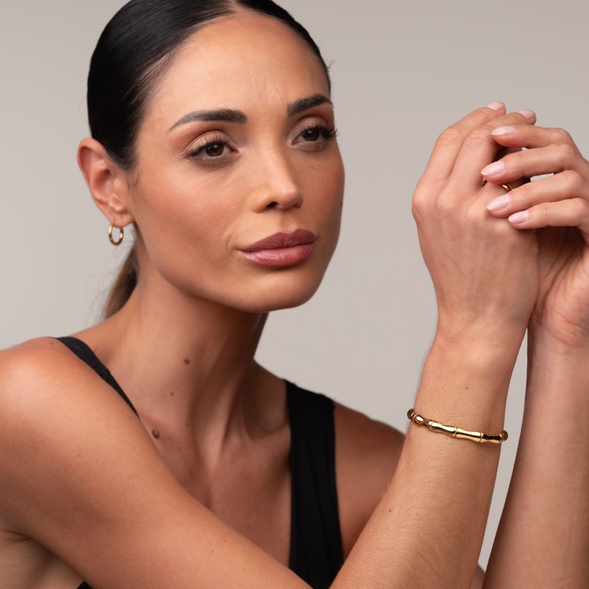 Bracelete Bamboo Banhado em Ouro 18k - Murano Joias