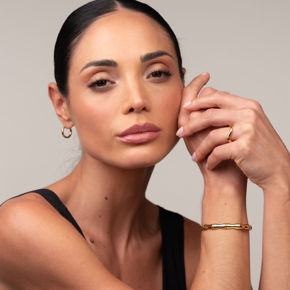 Bracelete Bamboo Banhado em Ouro 18k - Murano Joias