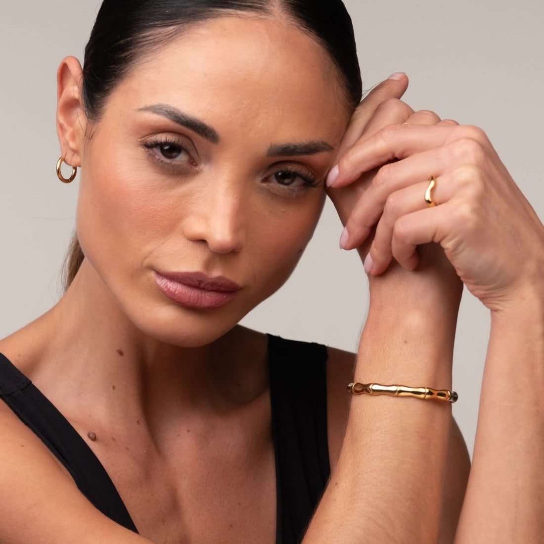 Bracelete Bamboo Banhado em Ouro 18k - Murano Joias