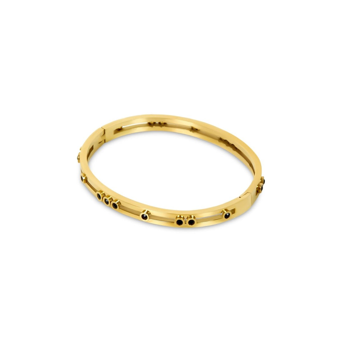 Bracelete Black Studs Banhado em Ouro 18k - Murano Joias