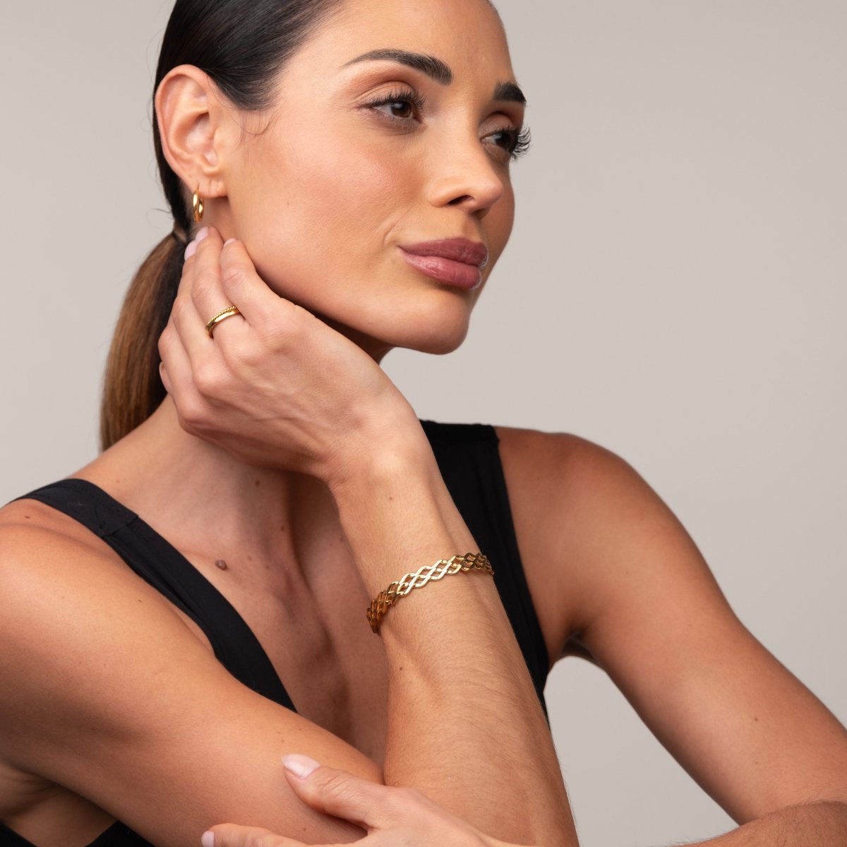 Bracelete Blogger Banhado em Ouro 18K - Murano Joias