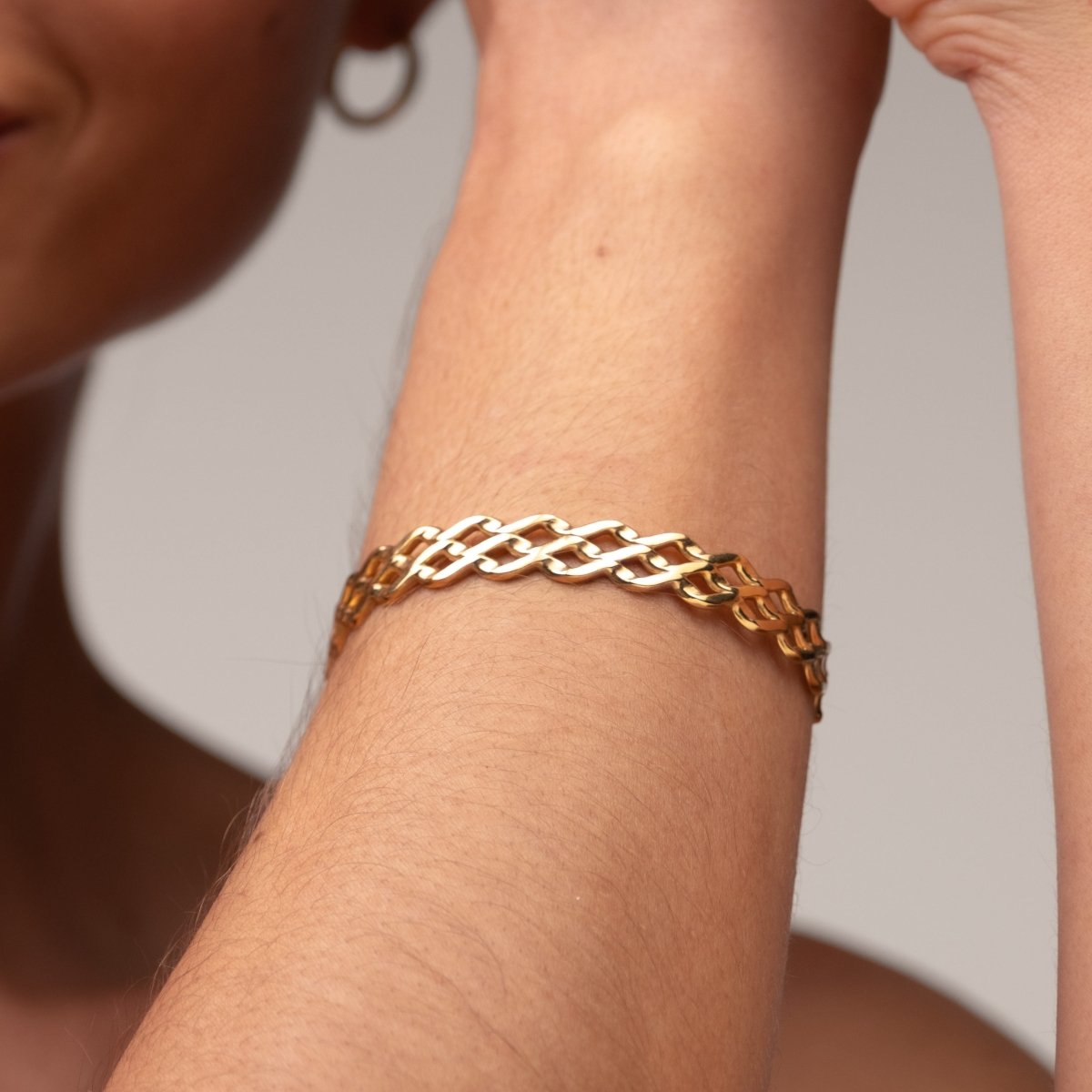 Bracelete Blogger Banhado em Ouro 18K - Murano Joias