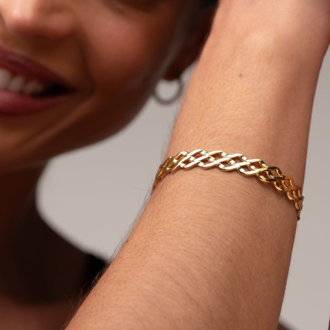 Bracelete Blogger Banhado em Ouro 18K - Murano Joias